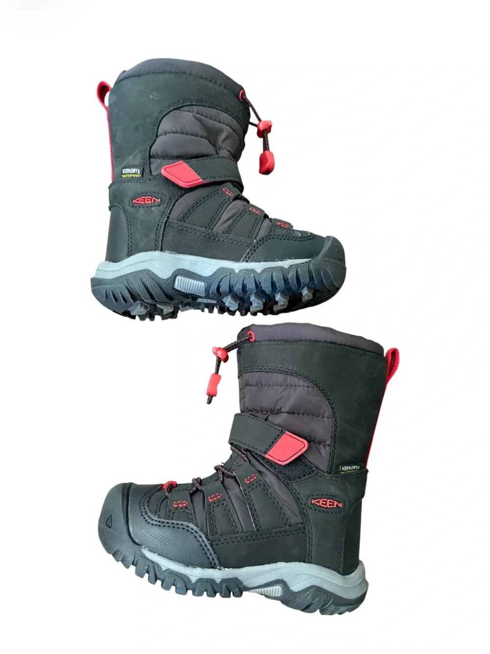 Keen Winterport Neo DT WP Black Boots with Red Accents-Size 8 NWOT